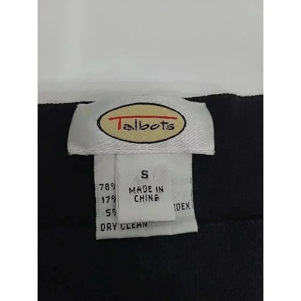 Vintage Talbots Sweater Women's Small Black Square Neck Silk Blend Ballet Core - Picture 4 of 7